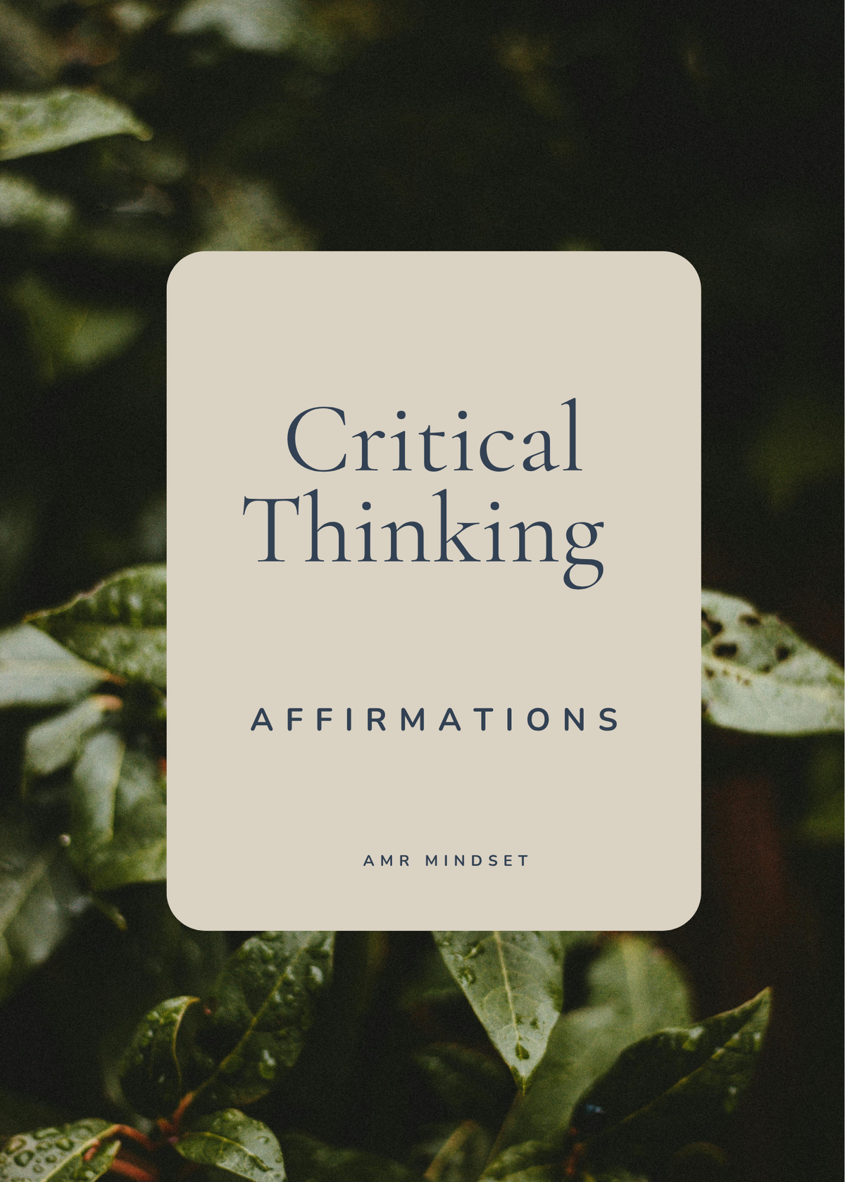 Critical Thinking Affirmation Cards
